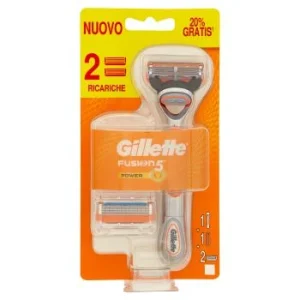 Gillette, Fusion5 Power Start Manico + Lame per rasoio 2 ricariche