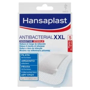 Hansaplast, Antibacterial XXLSensitive cerotto antibatterico mis. 8×10 cm 5 pezzi